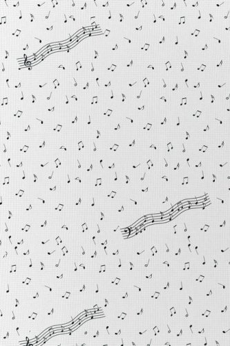 (image for) Music Notes Patterned Cross Stitch Fabric