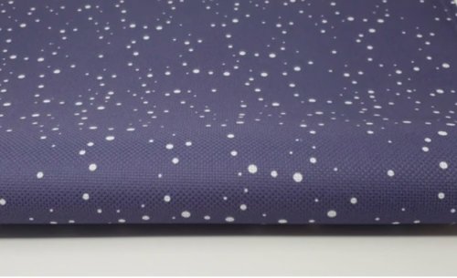 (image for) Navy With White Snow Patterned Cross Stitch Fabric