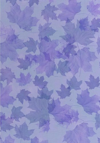 (image for) Autumn Leaves Pale Violet Patterned Cross Stitch Fabric