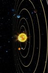 (image for) Ring of Planets Patterned Cross Stitch Fabric