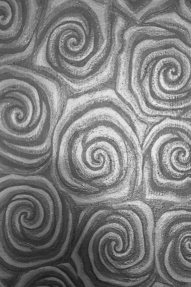 (image for) Swirl Grey Patterned Cross Stitch Fabric