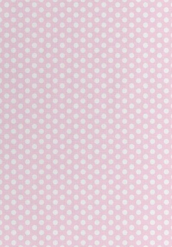(image for) White Polka Dots on Barely Pink Patterned Cross Stitch Fabric