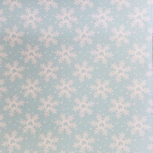 (image for) Funky Snowflakes Patterned Cross Stitch Fabric