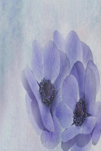 (image for) Pastel Purple Flowers Patterned Cross Stitch Fabric