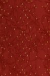 (image for) Red And Gold Christmas Floral Patterned Cross Stitch Fabric