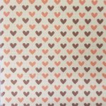 (image for) Red And Brown Hearts Patterned Cross Stitch Fabric