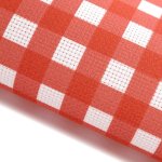 (image for) Red Gingham Patterned Cross Stitch Fabric