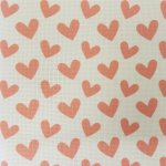 (image for) Red Hearts Patterned Cross Stitch Fabric