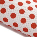 (image for) Red Polka Dots Patterned Cross Stitch Fabric