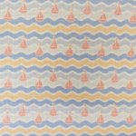 (image for) Sailboats And Waves Patterned Cross Stitch Fabric