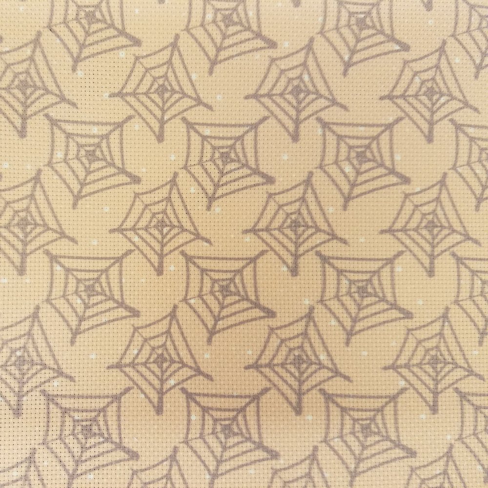 (image for) Spiderwebs And Dots Patterned Cross Stitch Fabric