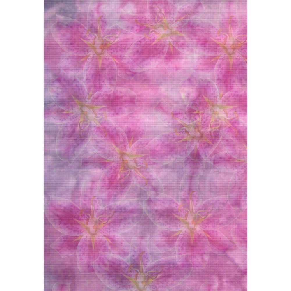 (image for) Stargazer Lily Patterned Cross Stitch Fabric