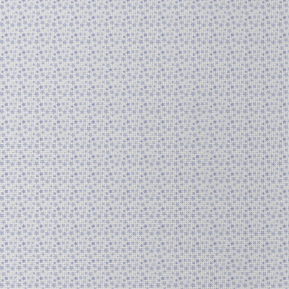 (image for) Blue Stars Patterned Cross Stitch Fabric