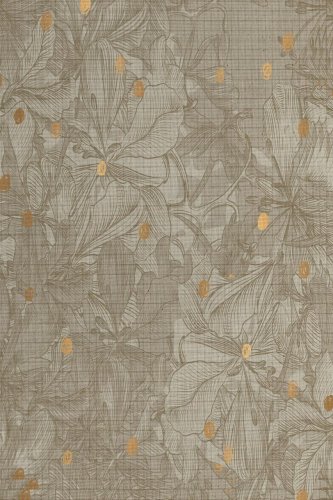 (image for) Tan And Copper Christmas Floral Patterned Cross Stitch Fabric