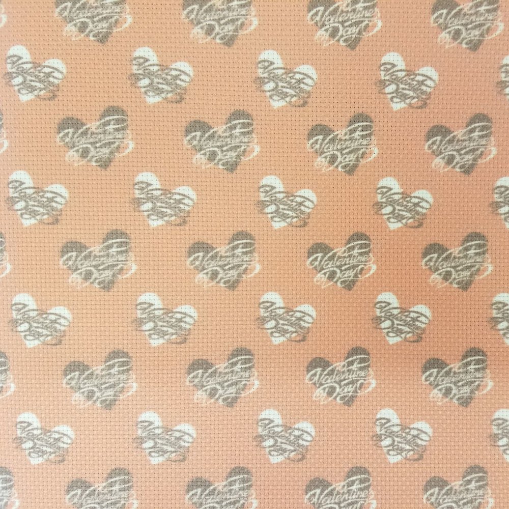 (image for) Valentine's Day Patterned Cross Stitch Fabric