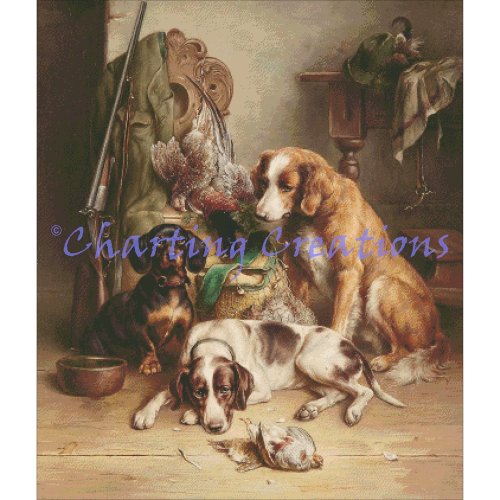 (image for) Three Hunting Dogs