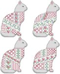 Crazy Valentine Cats Ornaments