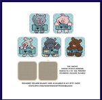 Love You Animals Rounded Squares Set 2