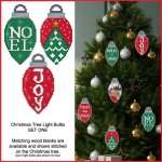 Christmas Light Bulb Ornaments Set 1