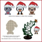 Santa Hat Trio - Seal Penguin Sloth
