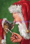 Santa And Boxer (image for) Santa And Boxer
