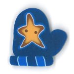 (image for) Blue Mitten With Star - Large