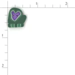 (image for) Green Mitten With Heart - Small
