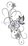 Floral Butterfly Silhouette