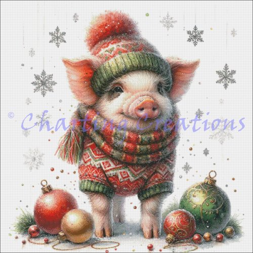 (image for) Christmas Animals Series - Pig