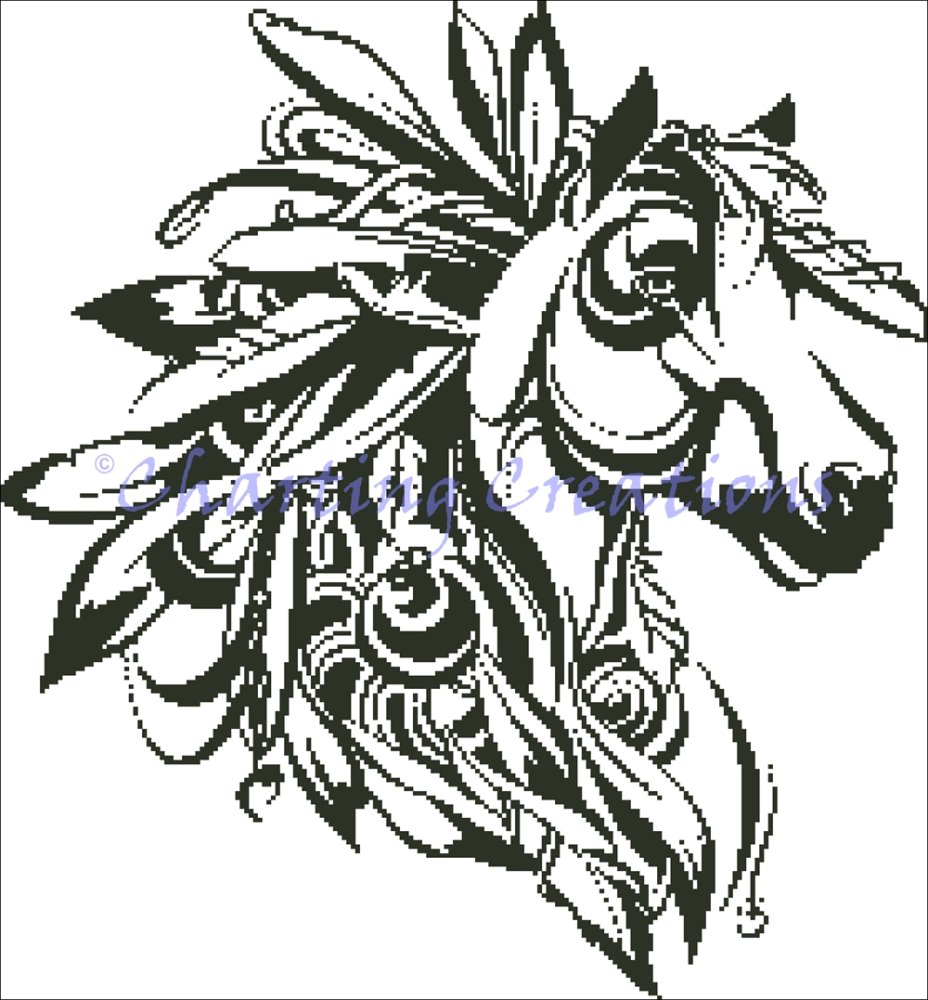 (image for) Feathered Horse Silhouette