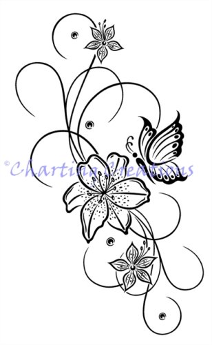 (image for) Floral Butterfly Silhouette