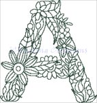 (image for) Letter A - Floral