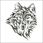 (image for) Tribal Wolf Silhouette