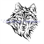 (image for) Tribal Wolf Silhouette