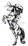 (image for) Rearing Unicorn Silhouette