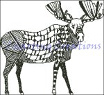 (image for) Zentangle Moose Silhouette