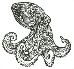 (image for) Zentangle Octopus Silhouette