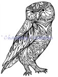 (image for) Zentangle Owl Silhouette