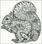 (image for) Zentangle Squirrel Silhouette