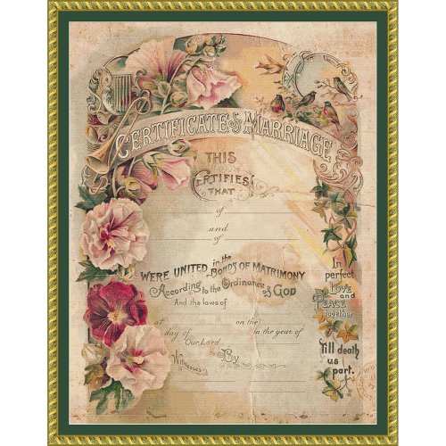 (image for) Victorian Marriage Certificate