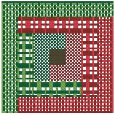 (image for) Quilt Block in Christmas Plaids