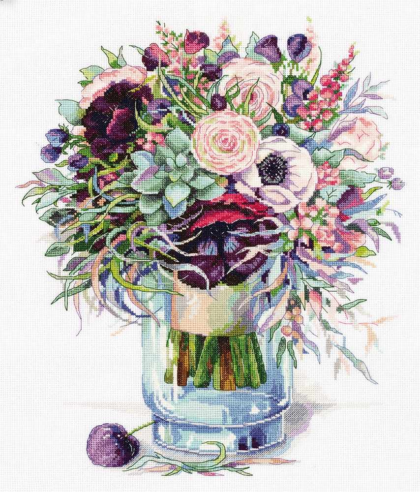 Golden Series - Bouquet With Anemones
