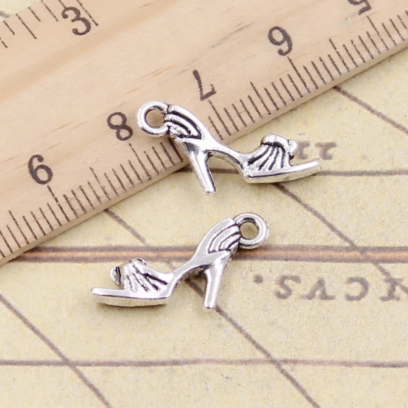 Silver High Heel Shoe Charm