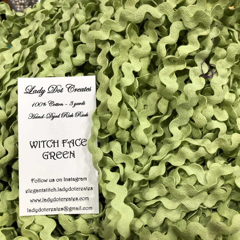 (image for) Witch Face Green Rick Rack