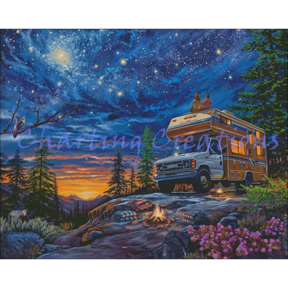 Camper Night : Charting Creations | Unique Counted Cross Stitch ...