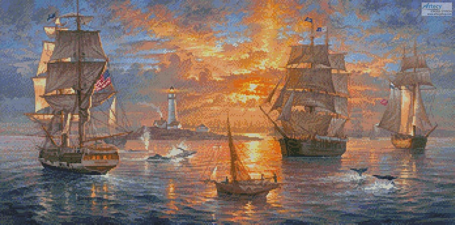 Boston Harbor Sunset