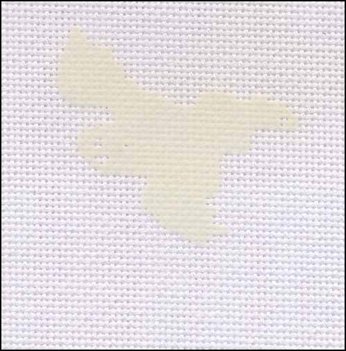 (image for) 28 Count White With Glow In The Dark Ghosts Evenweave