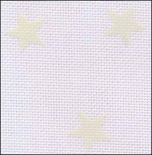 (image for) 28 Count White With Glow In The Dark Stars Evenweave