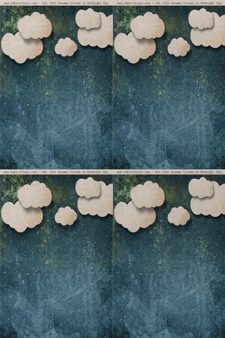 (image for) Dreamy Clouds Patterned Cross Stitch Fabric