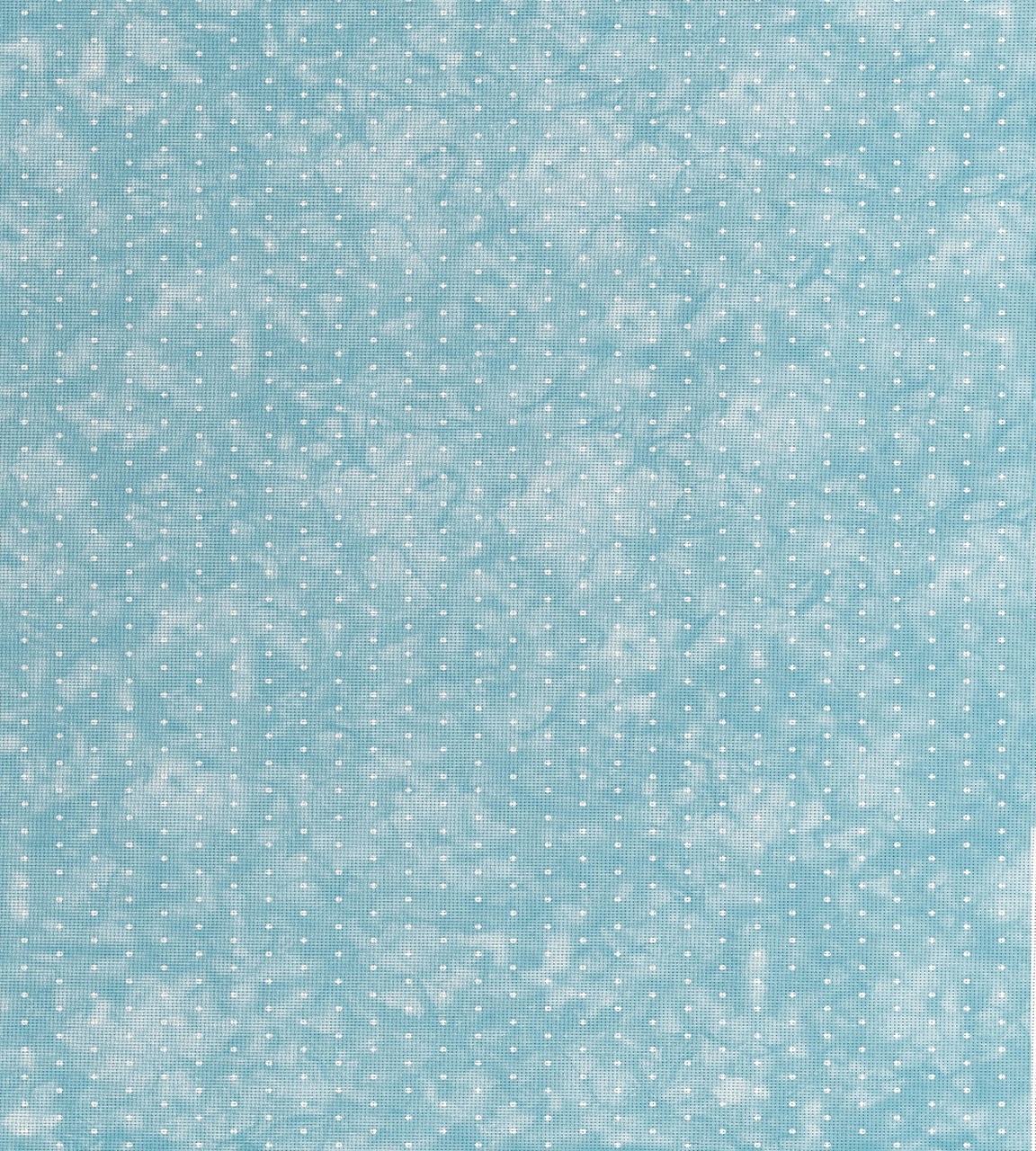 Aqua Dye Effect with Dots Patterned Cross Stitch Fabric